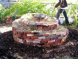 Espiral de Ervas de Tijolos