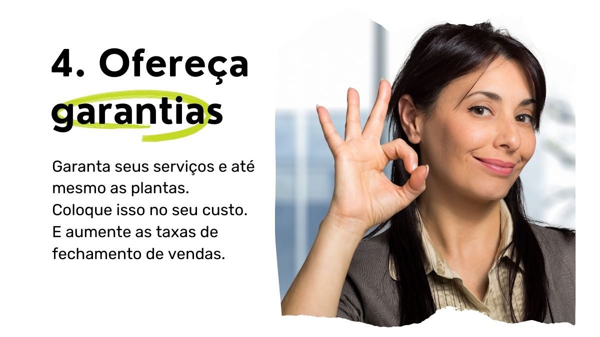 Moça fazendo gesto de garantia