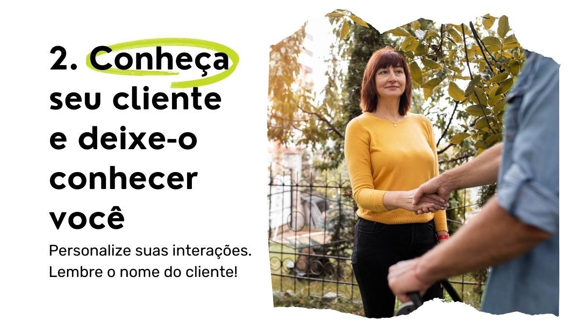 Cliente apertando a mão do jardineiro