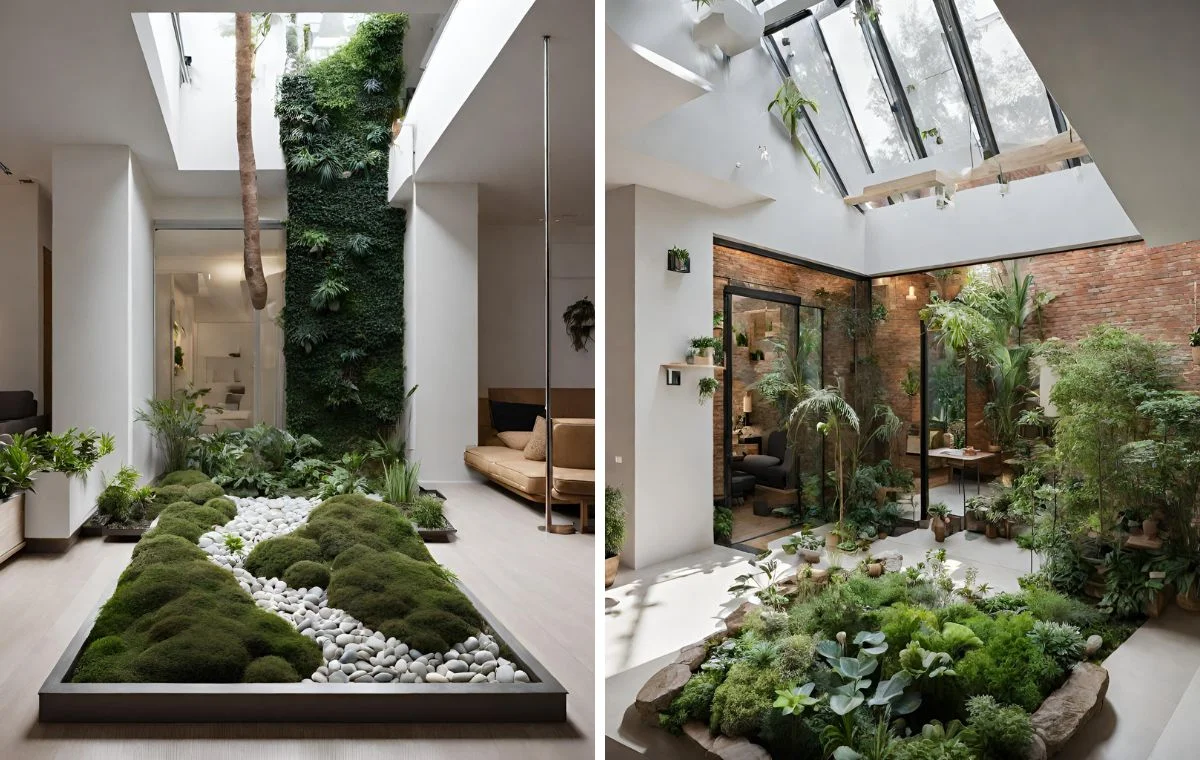 Jardins de Inverno Conceituais criados por Inteligência Artificial. IA do Canva