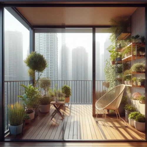 Sacadas e varandas são ótimos locais para um jardim interno.