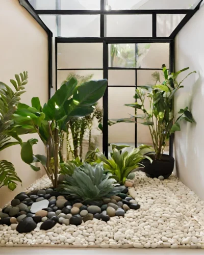 Jardim de inverno. Imagem gerada por Inteligência Artificial.