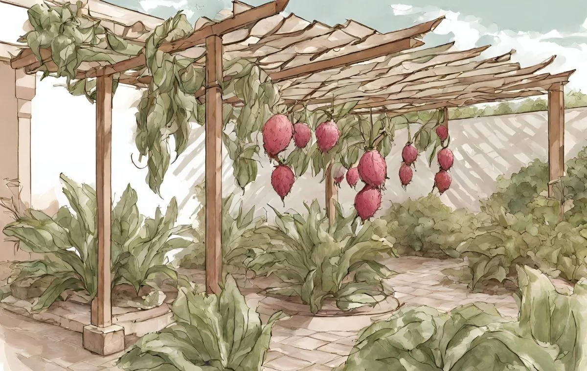 Pérgola com pitaya